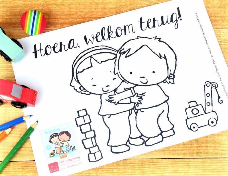 Hoera, welkom terug! kleurplaat