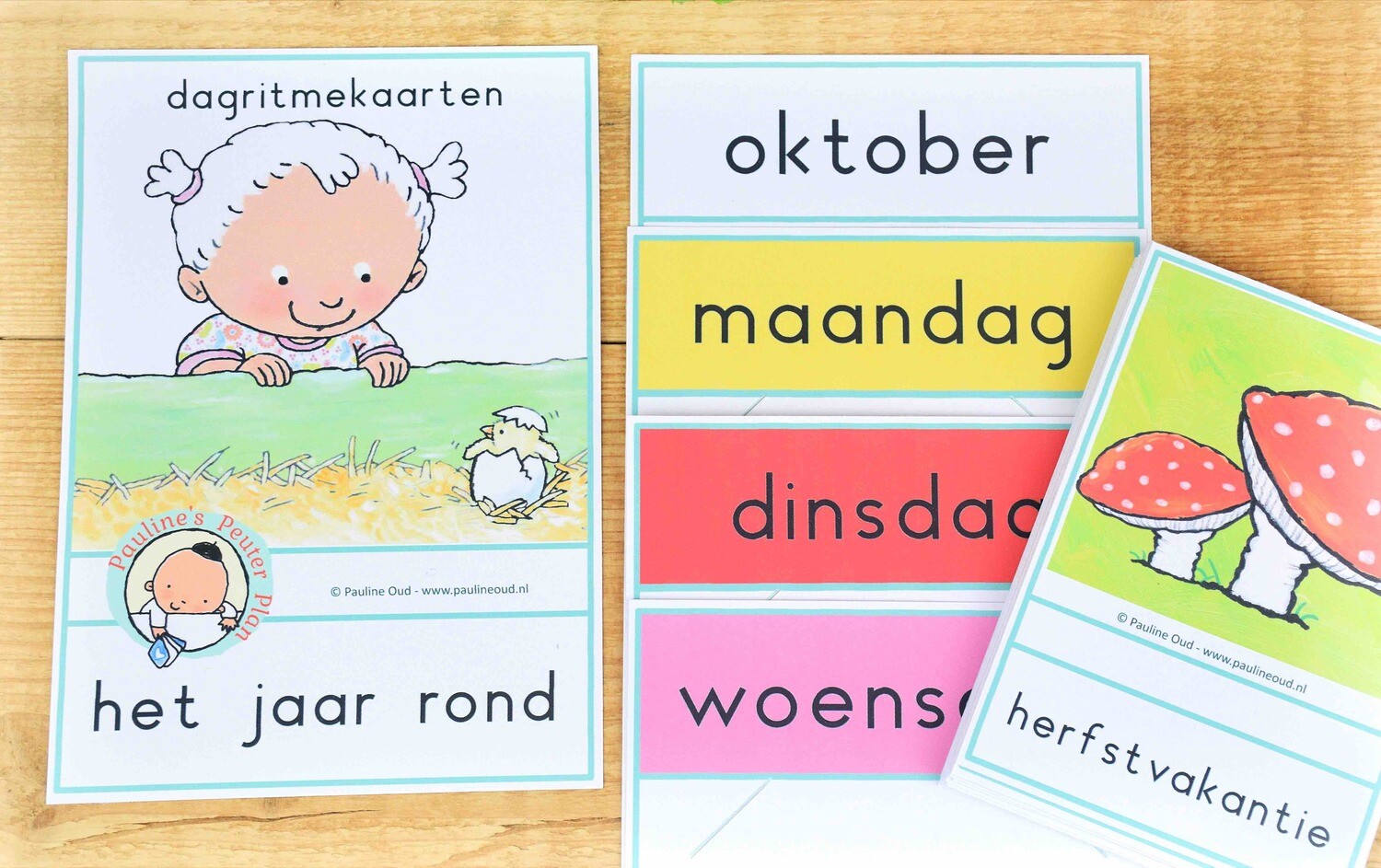 Dagritme-kaarten Het jaar rond