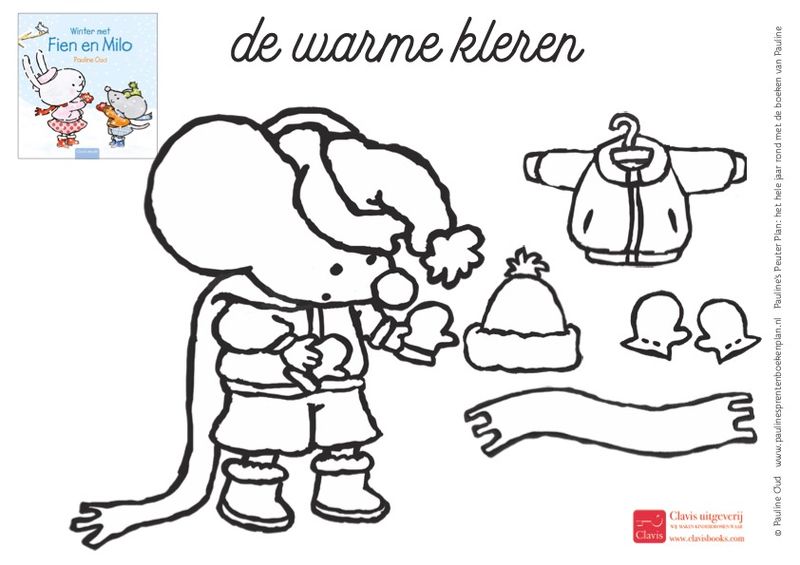 Kleurplatenset Thema Winter