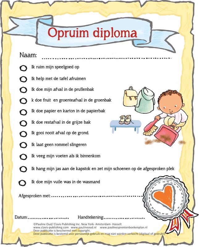 Opruimdiploma voor thuis