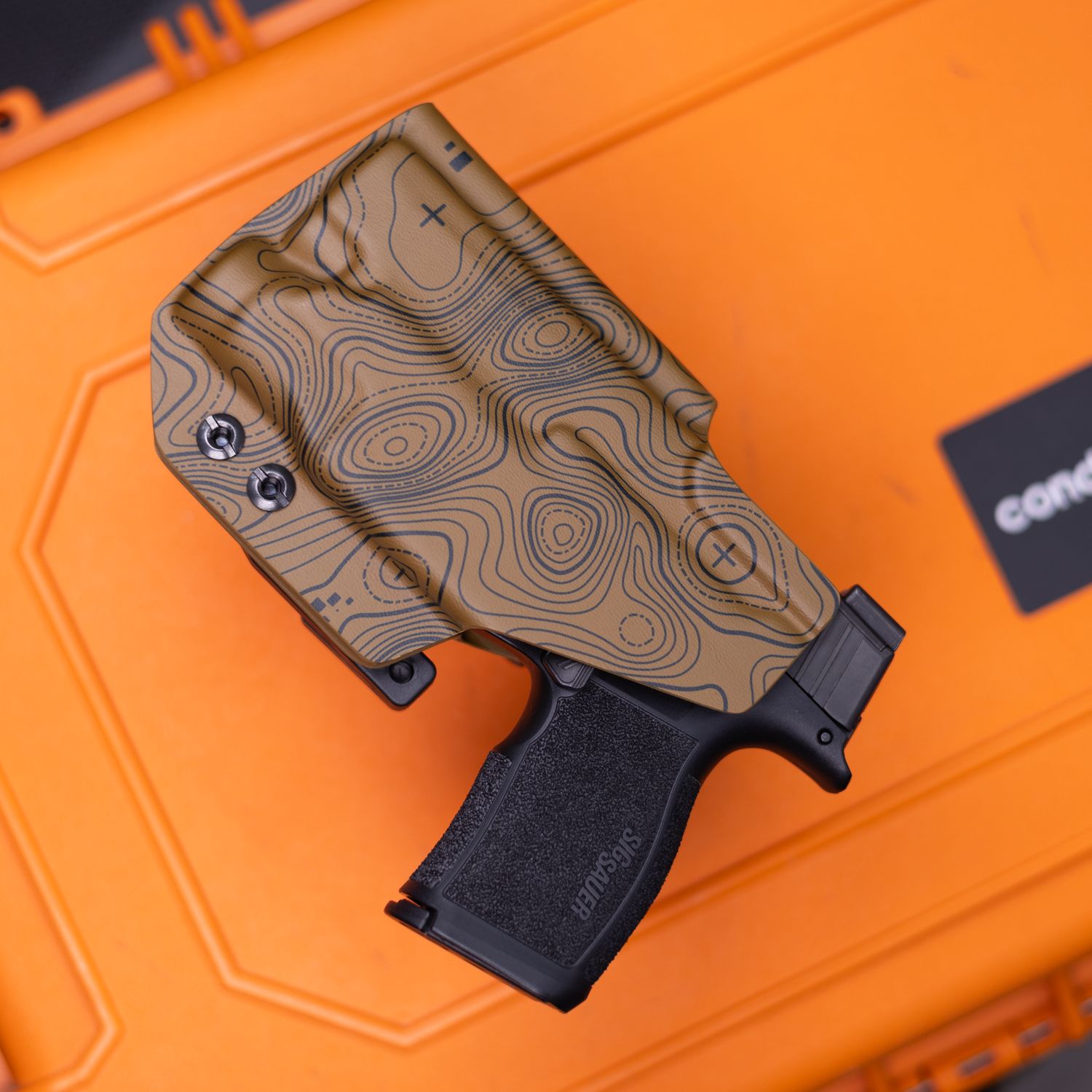 Sig p365x with Streamlight TLR 7a V2 appendix light bearing holster with Topographic Kydex