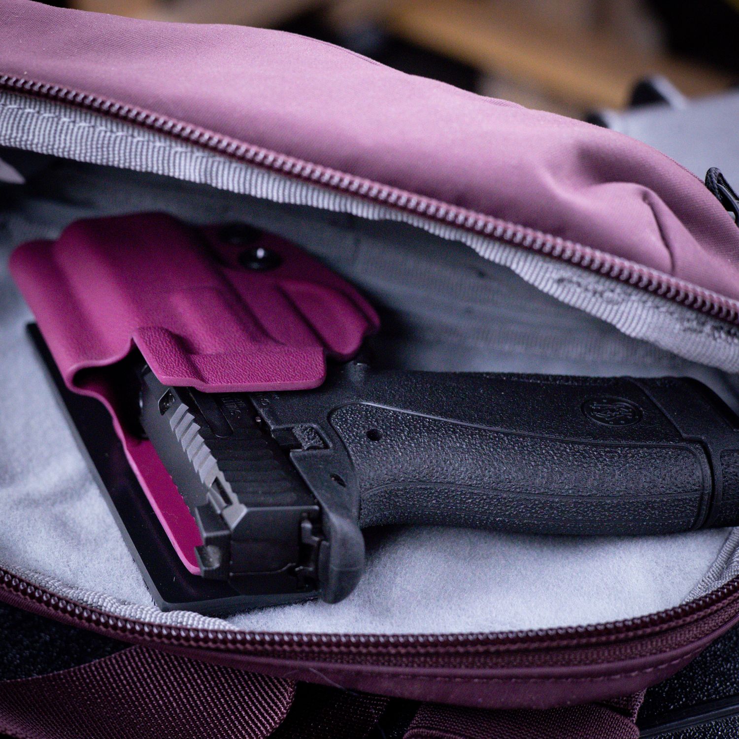 Bodyguard 2.0 off body Kydex holster with Velcro backing for bag carry