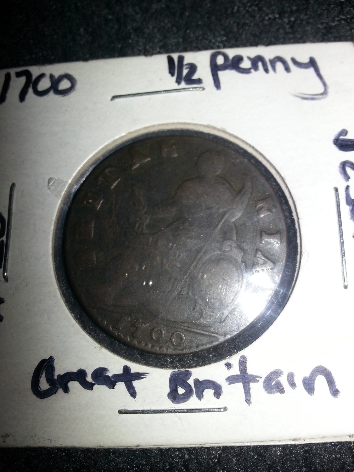 1700 Great Britain 1/2 Penny King William III 1700 Great Britain 1/2 Penny King William III