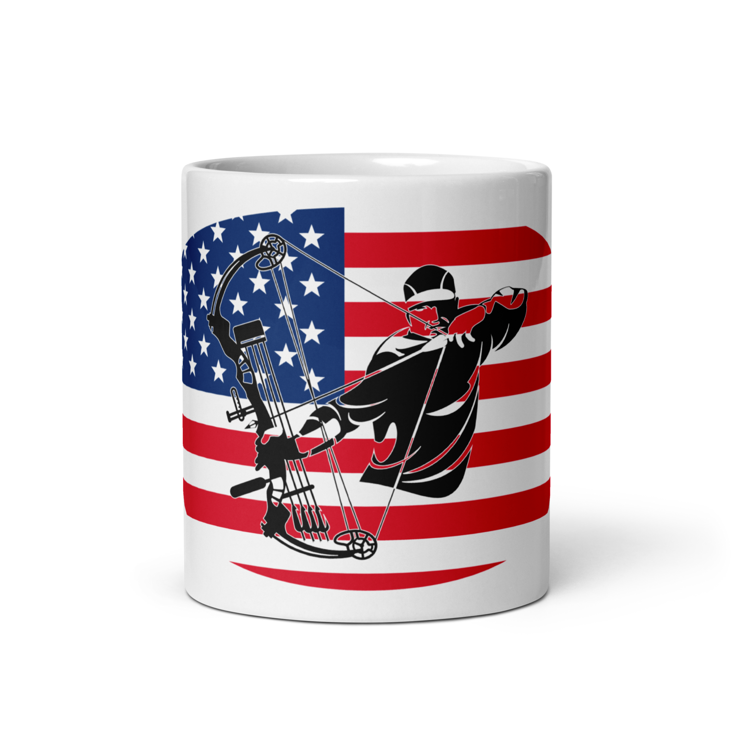 American Archery White glossy mug