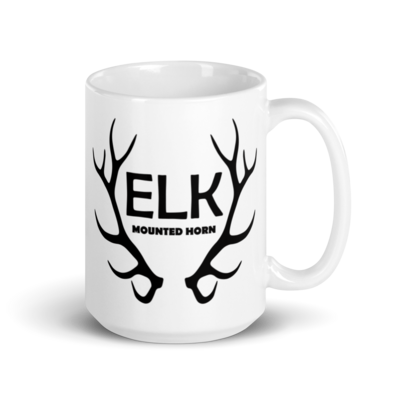 Elk White glossy mug