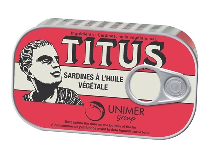 Titus Sardines in Vegetable Oil  4.3oz