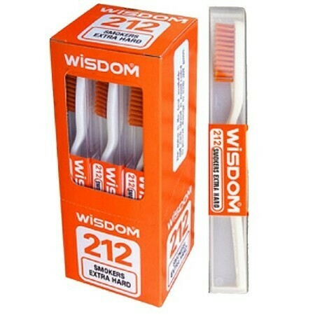 WISDOM 212 SMOKERS TOOTHBRUSH Brown 12X1PACK