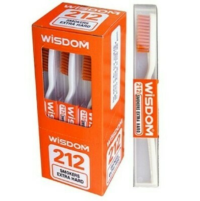 WISDOM 212 SMOKERS TOOTHBRUSH Brown 12X1PACK