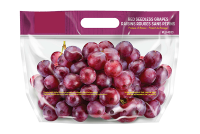 Fresh Red Seedless Grapes, Bag 2Lb