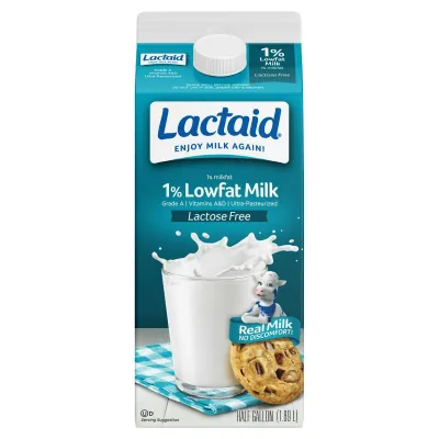 Lactaid 100% Lactose-Free 1% Lowfat Milk, 64.0 FL OZ