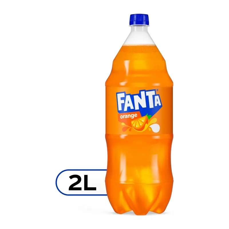 Fanta Orange Fruit Soda Pop, 2 Liter Bottle