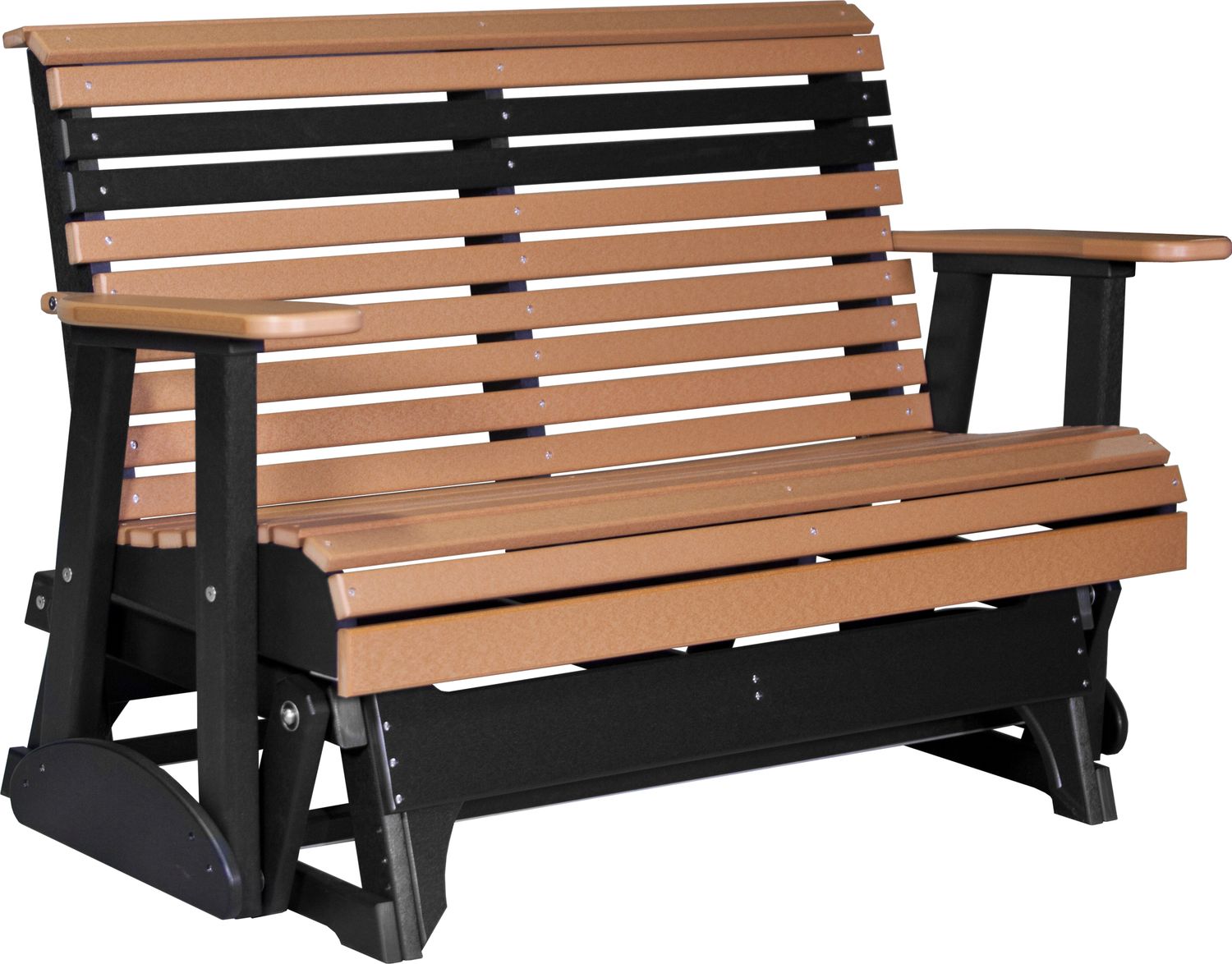 Luxcraft Poly 4&#39; Plain Glider, Color:: Cedar &amp; Black