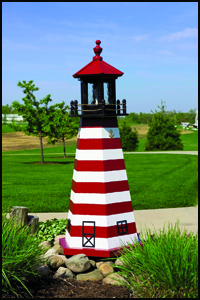 Wood 18" West Quoddy Lighthouse