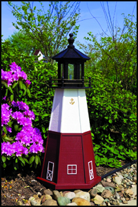 Wood 18" Vermillian Lighthouse
