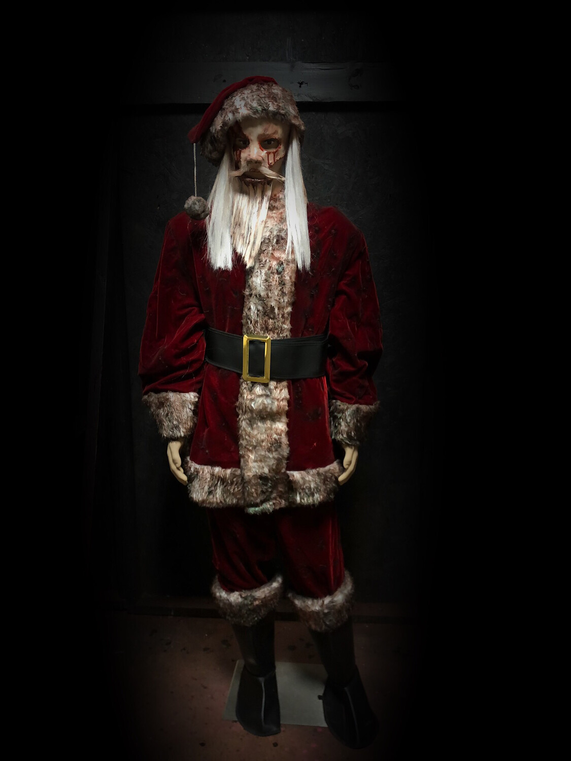 Santa Costume With Old Saint Mask