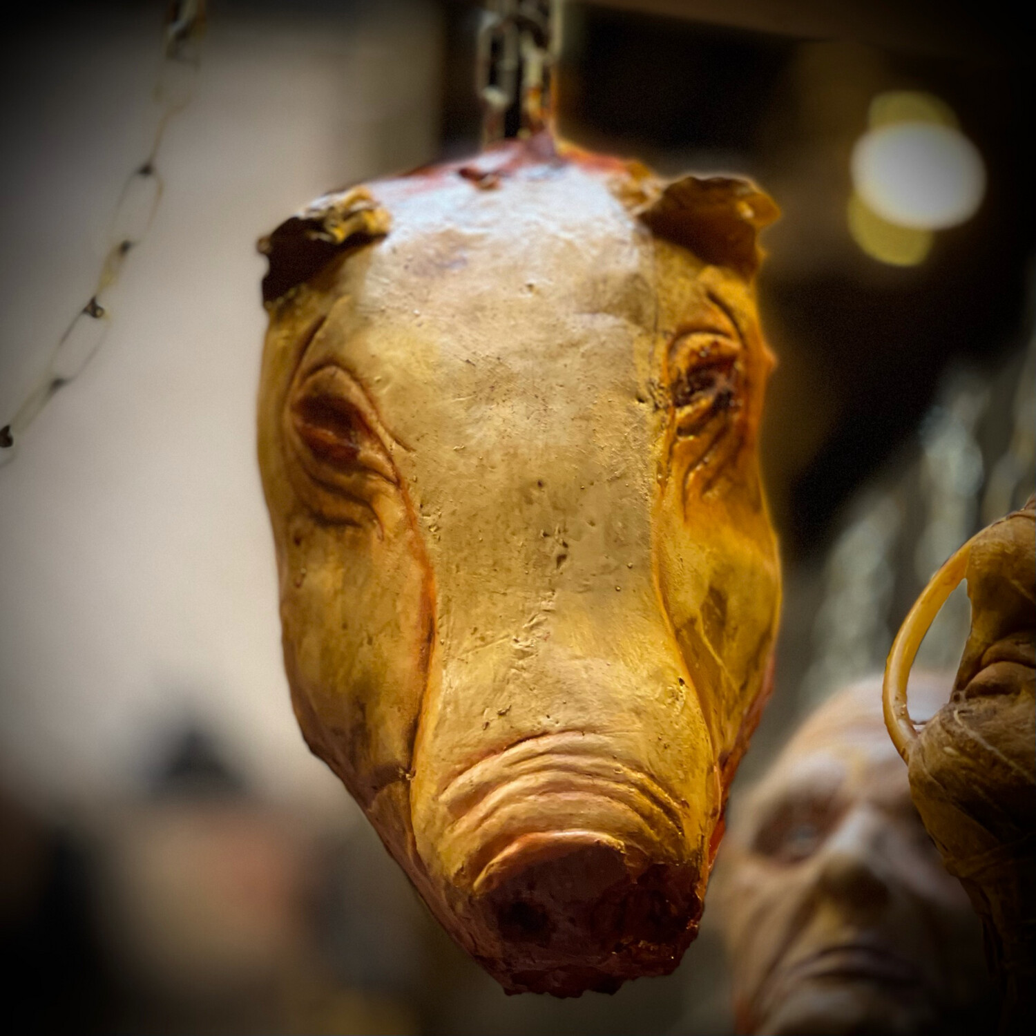 Hanging Pig Head
