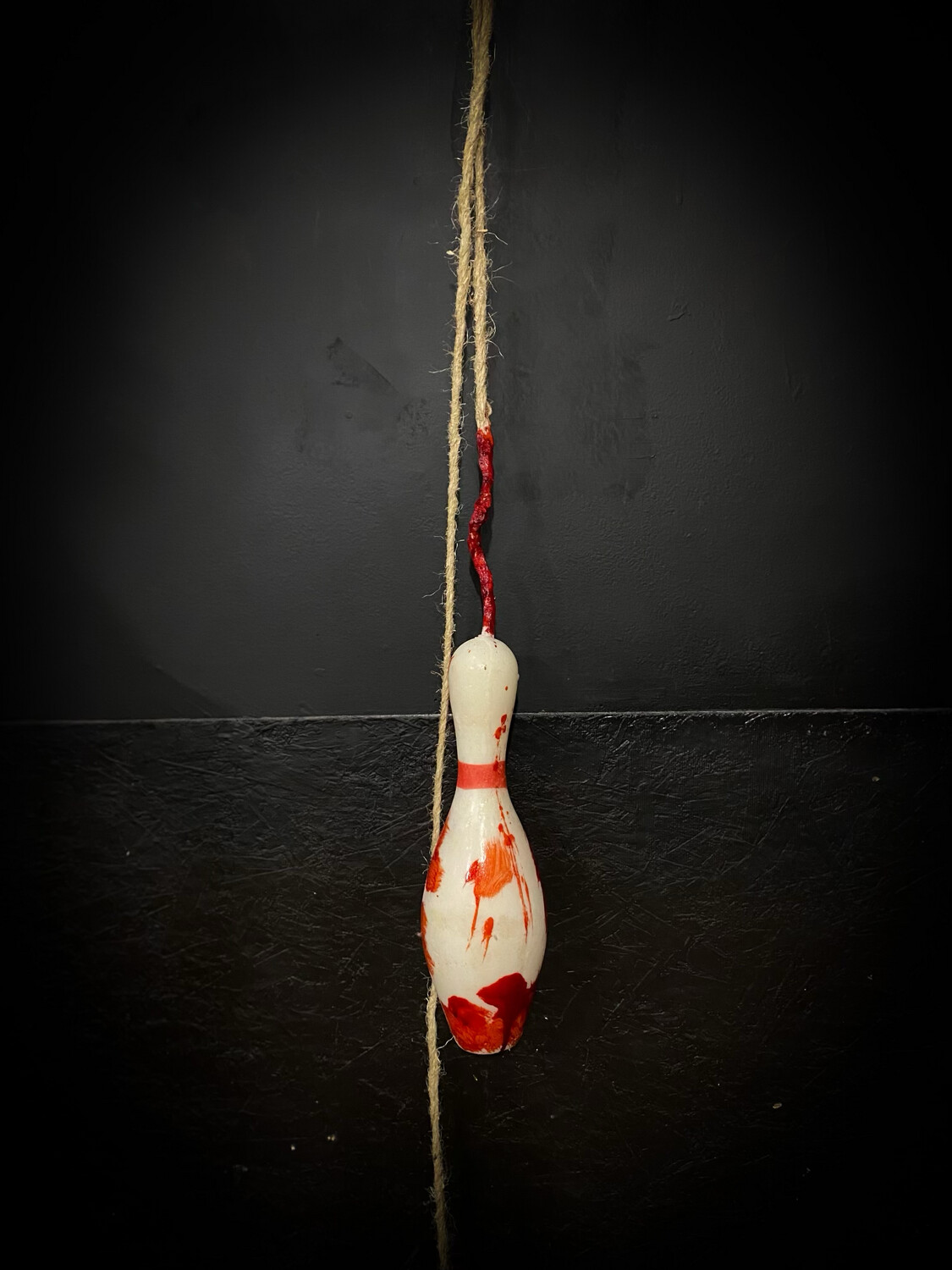Hanging Bowling Pin Single With Blood
