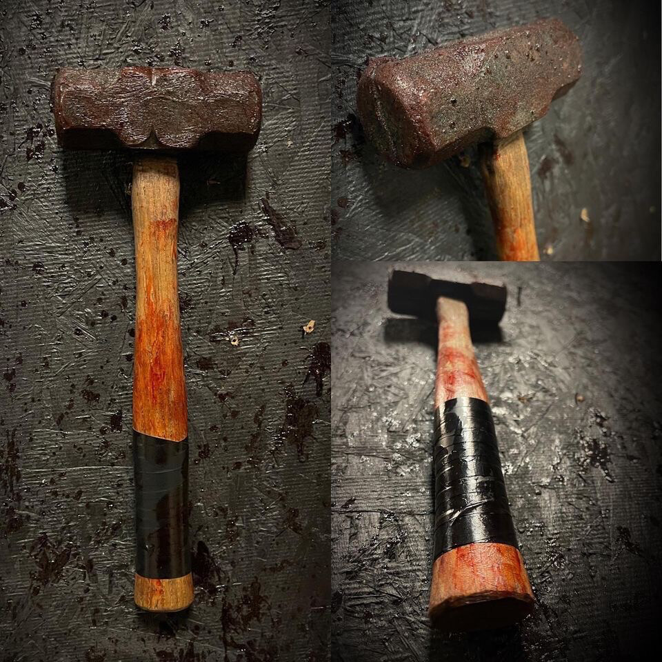 Mini Sledge Hammer Prop W/blood