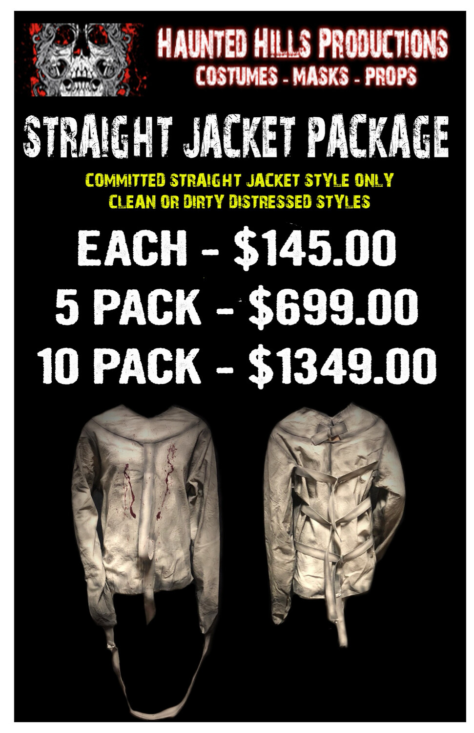 Straight Jacket Package - Qty 5