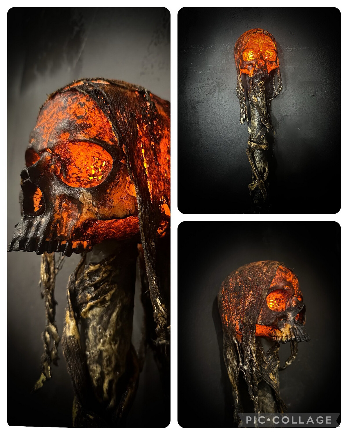 Swamp Skull Staff - Orange Lights