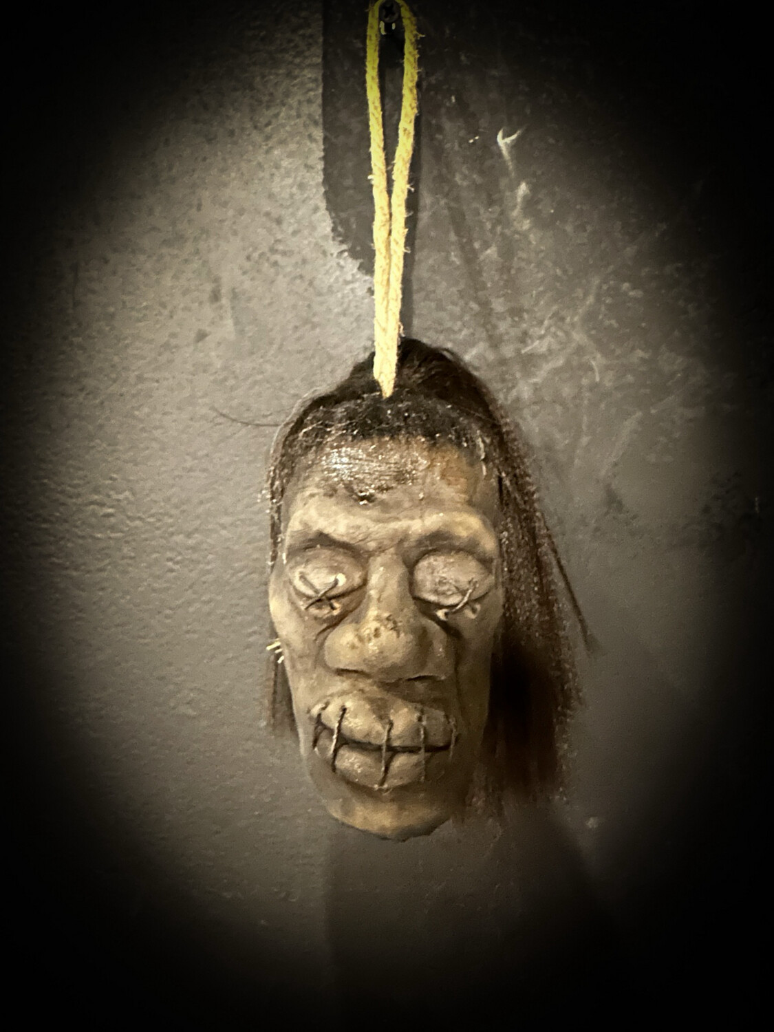 Shrunken Head - With Dark Brown Hair