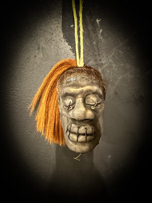 Shrunken Head - With Light Brown Hair
