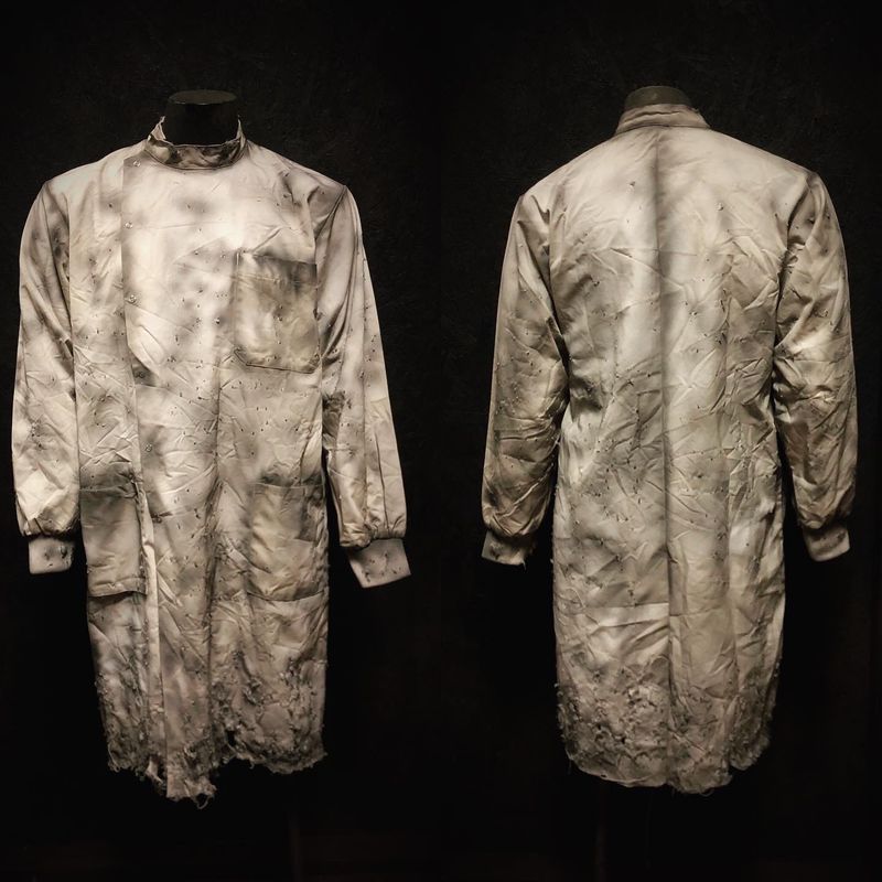 Large Surgical Coat With Cross On Pocket