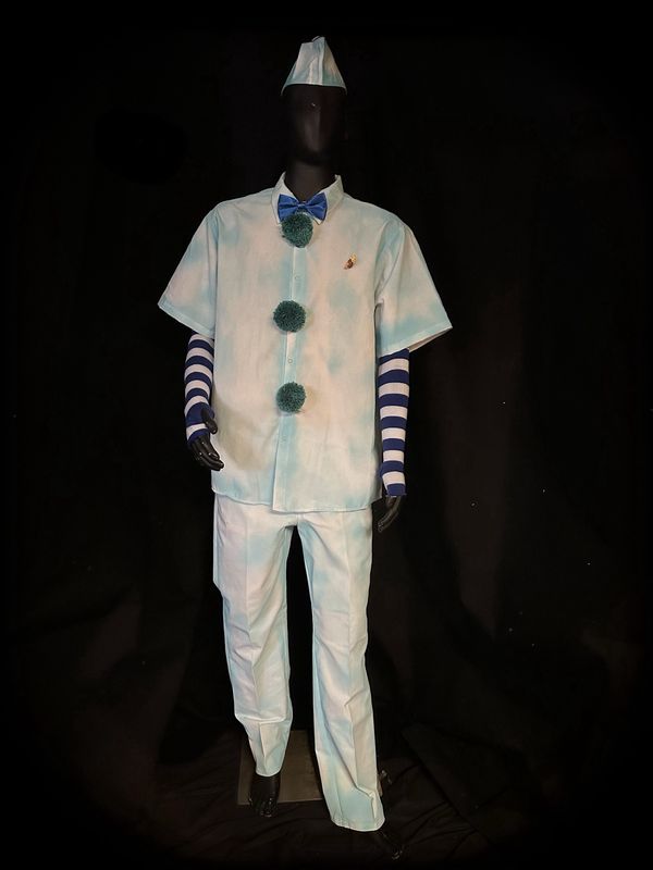 Ice Cream Clown Costume with Colored Bow Tie