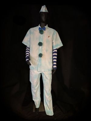 Ice Cream Clown Costume with Colored Bow Tie