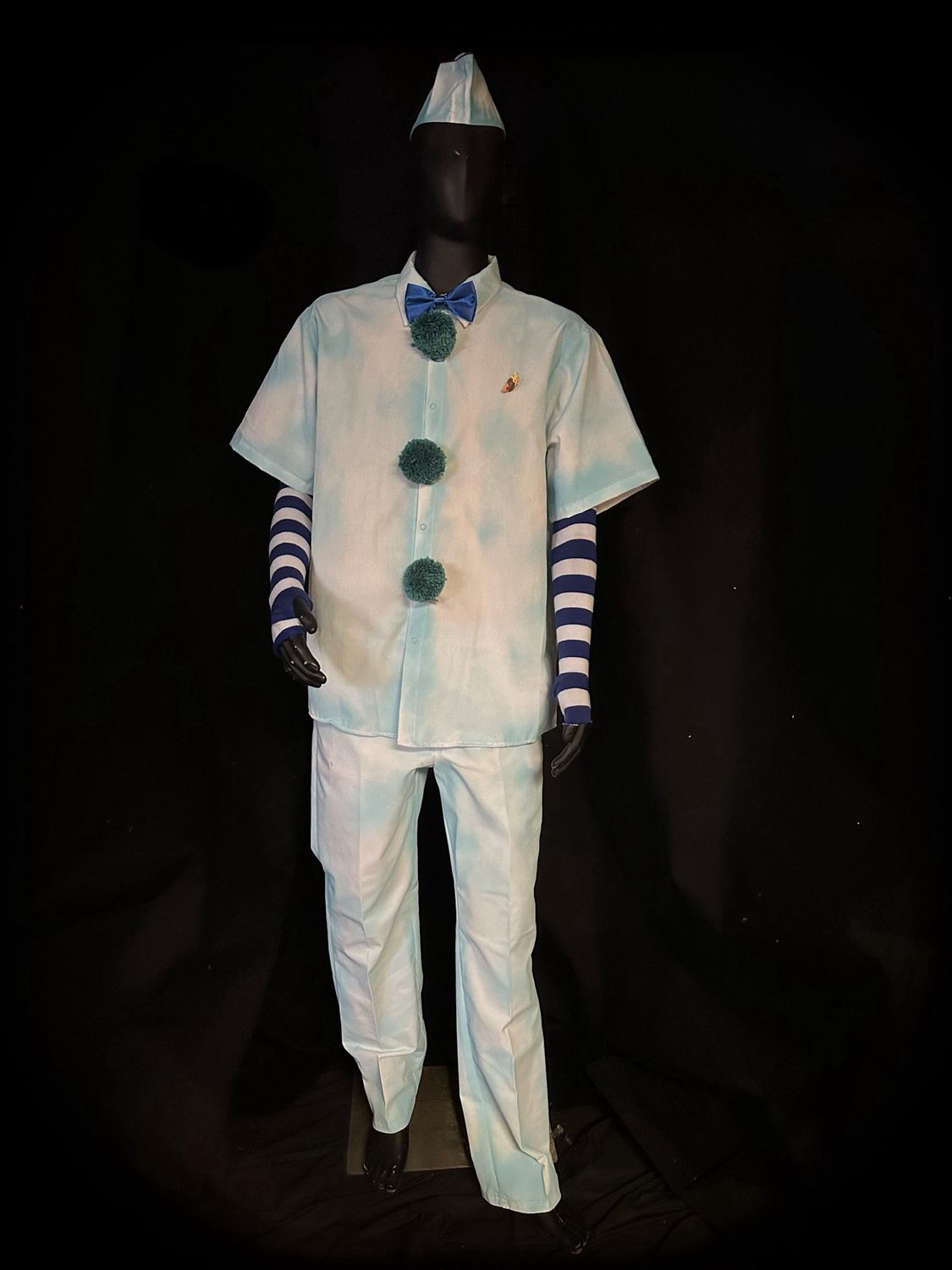 Ice Cream Clown Costume with Colored Bow Tie