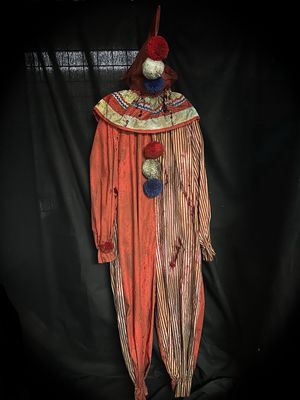 XL Pogo the Clown Costume Dirty Distressed with Blood Splatter