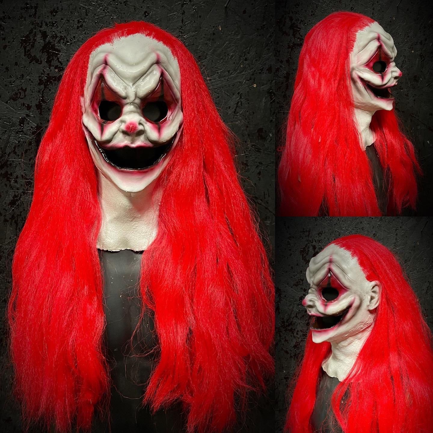 Female Grin Sock Mask W/Hair