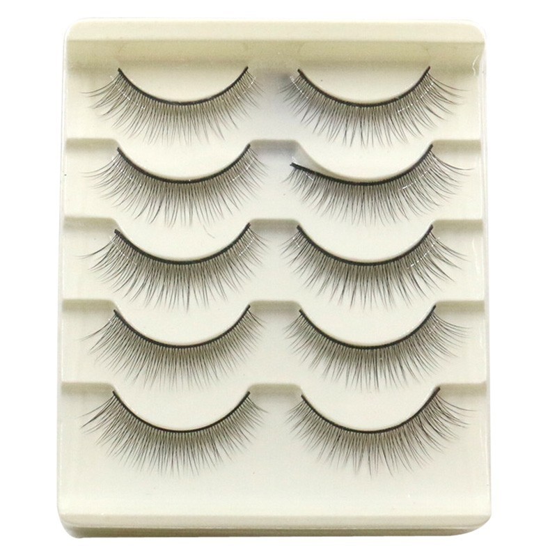 5 Pair Handmade Natural False Eyelashes Hot Pink