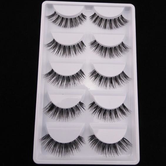5 Pairs Natural Handmade Sparse Eye Lash Extension Soft Makeup False Eyelashes