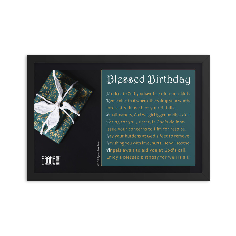 Birthday Custom Poem Gift