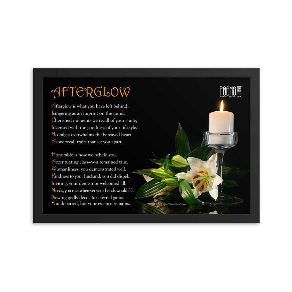 Remembrance Custom Poem Gift