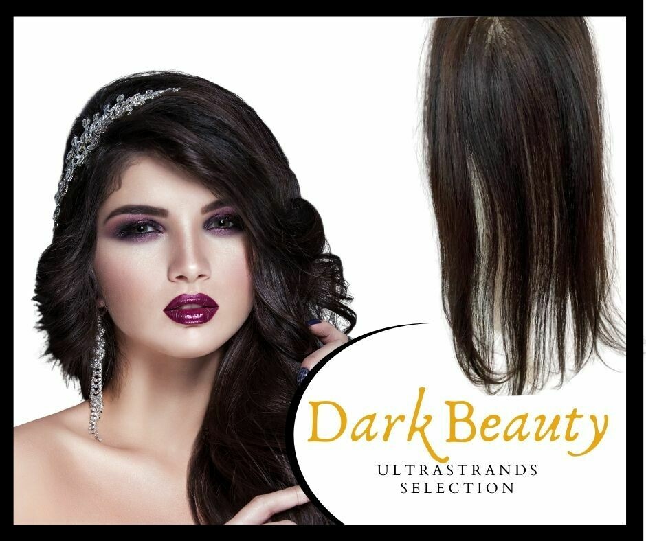Dark Beauty Natural Straight ( Size 5 x 7 inches ) Small Holes (Length 12 inches)
