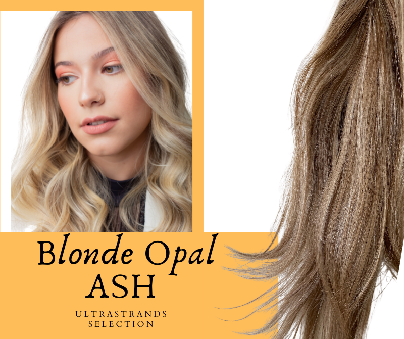 Blonde Opal Ash Natural Straight ( Size 5 x 7 inches )  Medium Holes  (Length 12 inches)