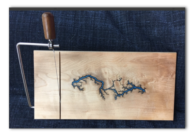 Maple Cheese Slicer with an epoxy inlay (#CS-3)