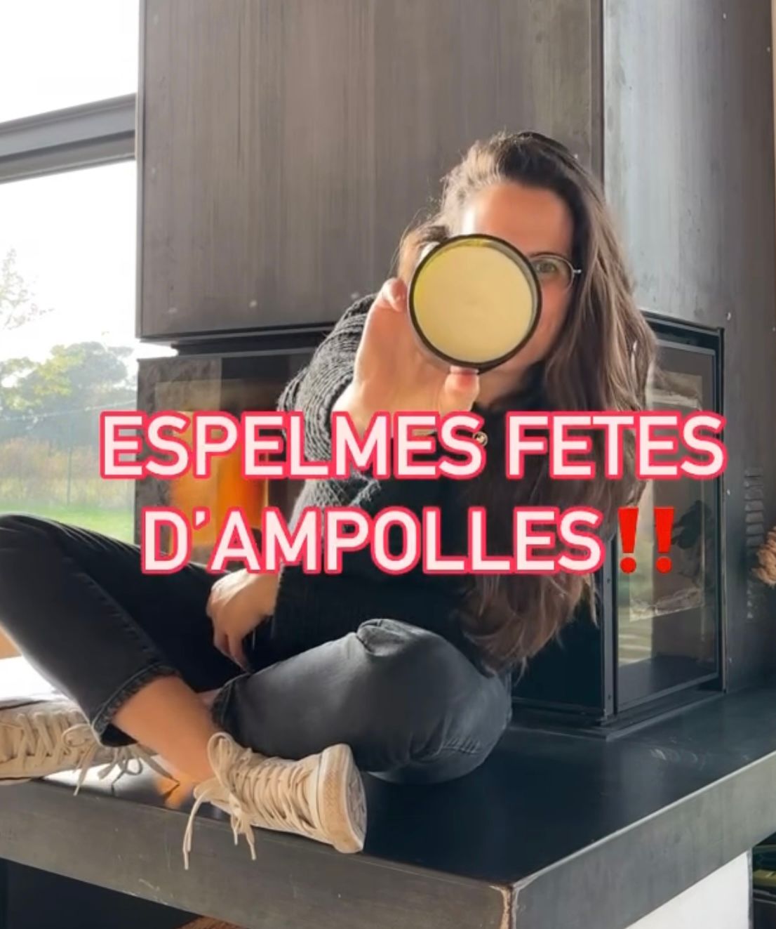 Espelma amb ampolla reutilitzada