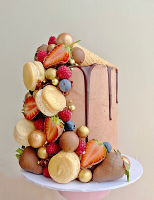 Chocolate Fruit Cone Cake