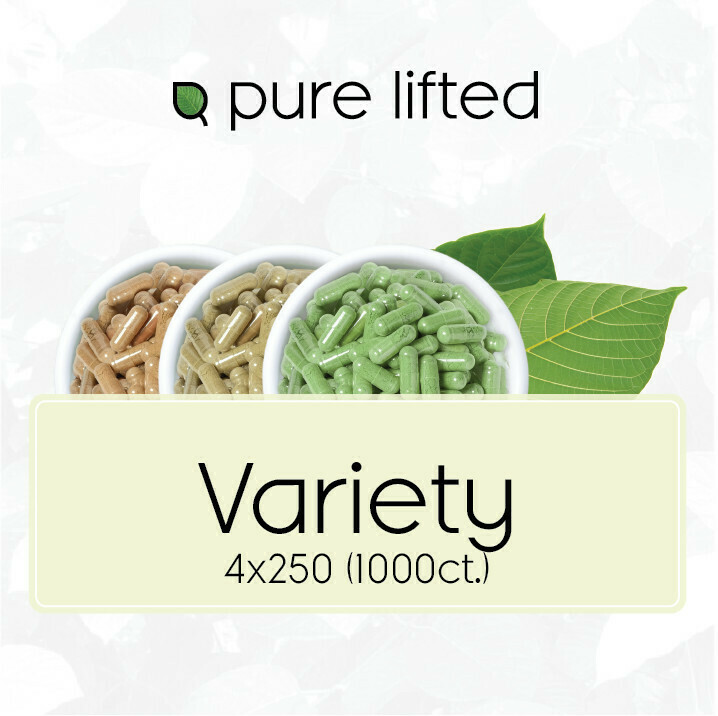 4x250 Kratom Variety Pack (1000 Capsules)