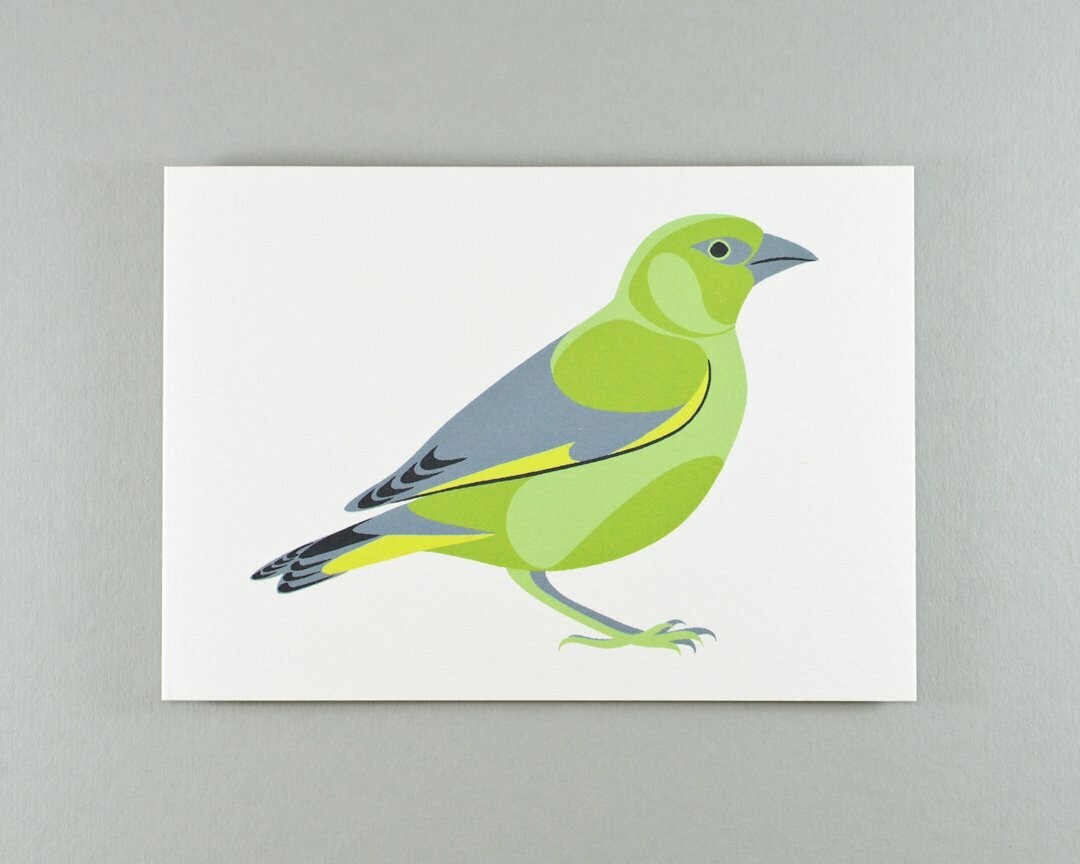Greenfinch greeting card