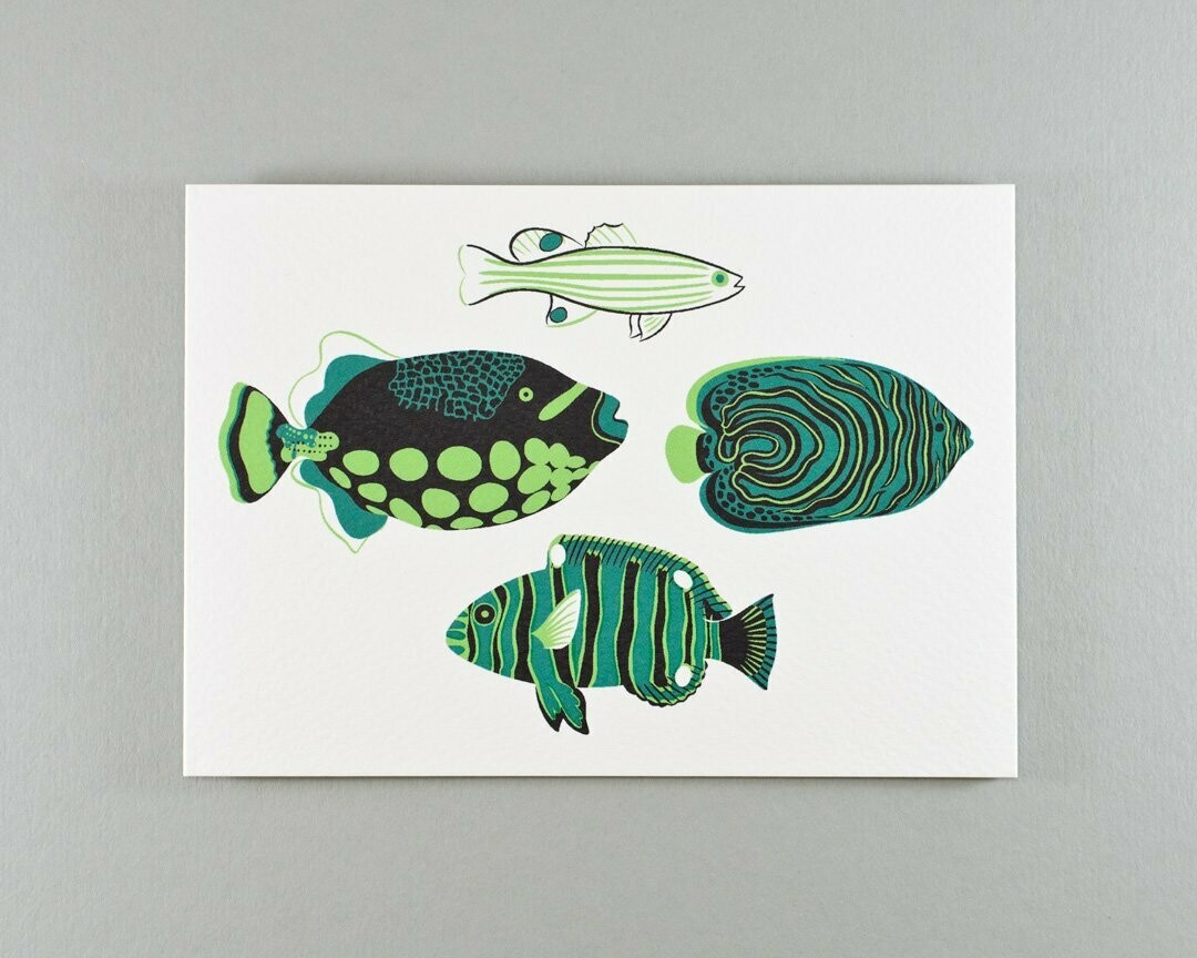 Tropical fish greeting card (series 4)