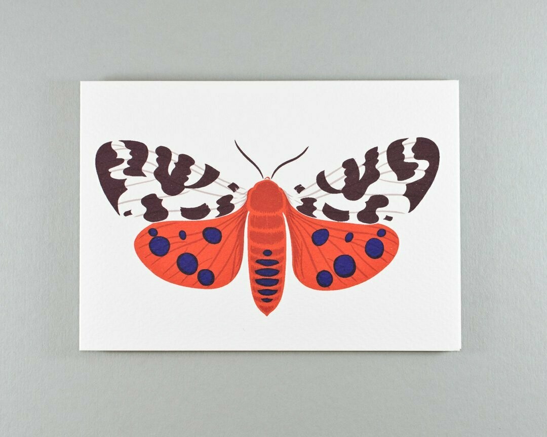 Garden tiger moth greeting card