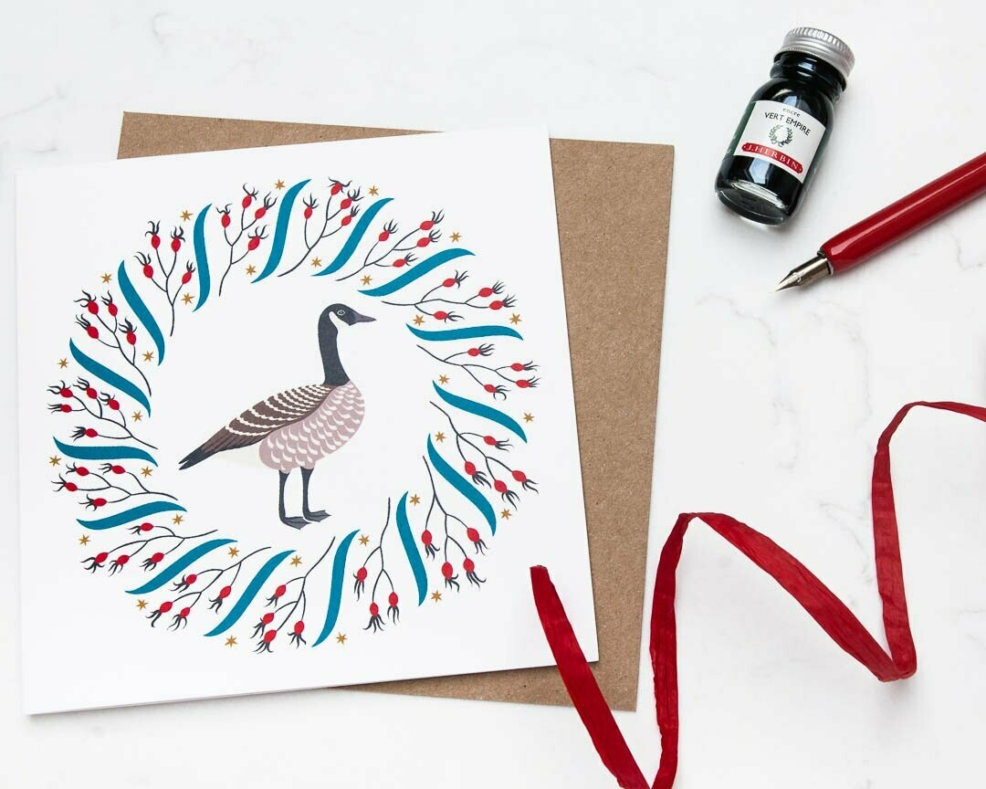 Christmas Goose  greeting card