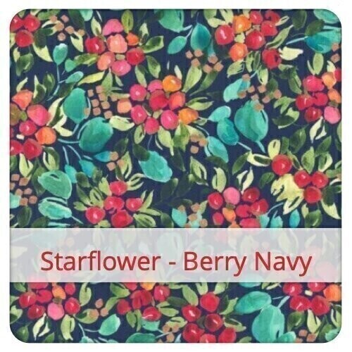 Oven Mitts - Starflower - Berry Navy