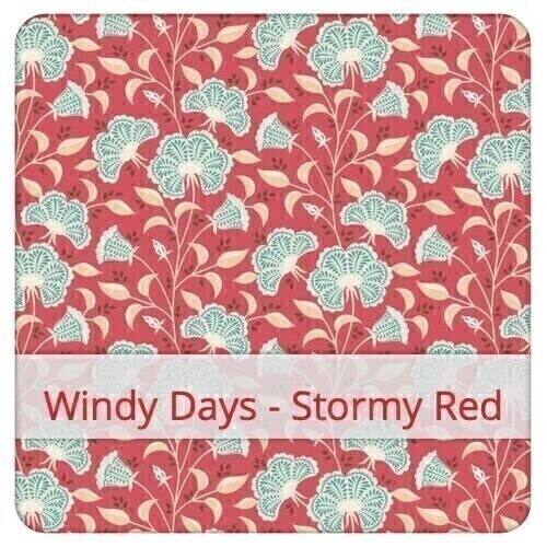Bread Bag - Windy Days - Stormy Red