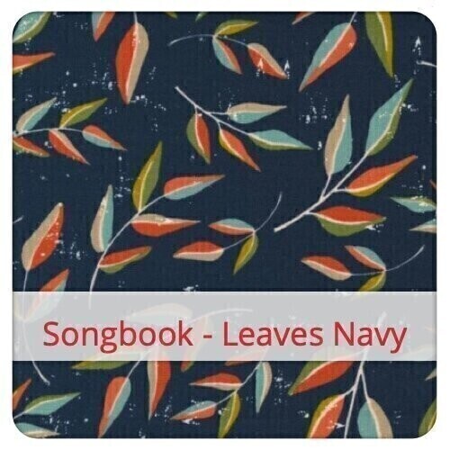 Oven Mitts - Songbook - Leaves Navy