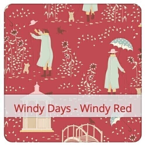 Large Bread Bag - Windy Days - Windy Red Large Bread Bag - Windy Days - Windy Red